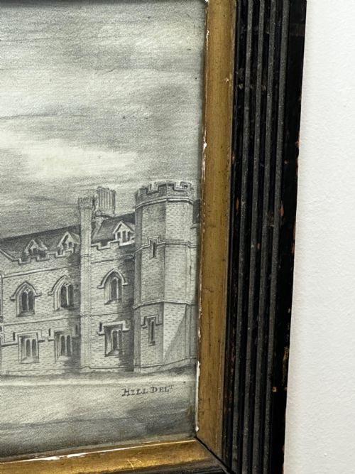 19TH CENTURY DRAWING GISBORNE COURT ST PETERS COLLEGE CAMBRIDGE - ADDITIONAL PHOTO 2