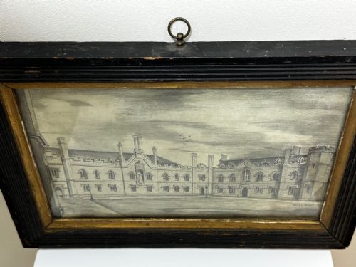 19TH CENTURY DRAWING GISBORNE COURT ST PETERS COLLEGE CAMBRIDGE - ADDITIONAL PHOTO 3