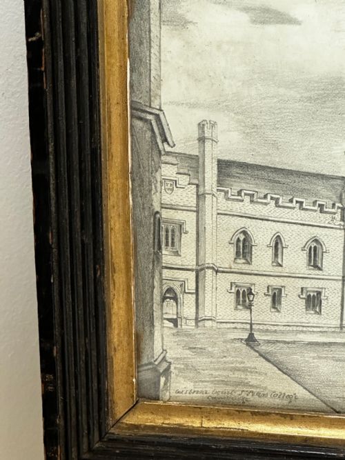 19TH CENTURY DRAWING GISBORNE COURT ST PETERS COLLEGE CAMBRIDGE - ADDITIONAL PHOTO 5