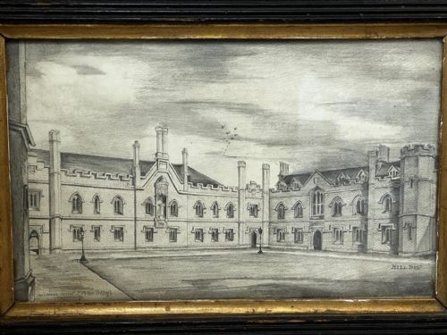 19TH CENTURY DRAWING GISBORNE COURT ST PETERS COLLEGE CAMBRIDGE - ADDITIONAL PHOTO 7
