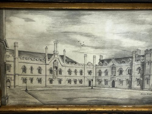 19TH CENTURY DRAWING GISBORNE COURT ST PETERS COLLEGE CAMBRIDGE - ADDITIONAL PHOTO 8