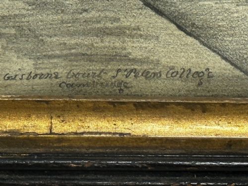 19TH CENTURY DRAWING GISBORNE COURT ST PETERS COLLEGE CAMBRIDGE - ADDITIONAL PHOTO 11