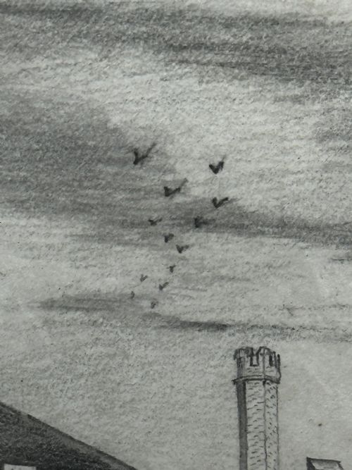19TH CENTURY DRAWING GISBORNE COURT ST PETERS COLLEGE CAMBRIDGE - ADDITIONAL PHOTO 19