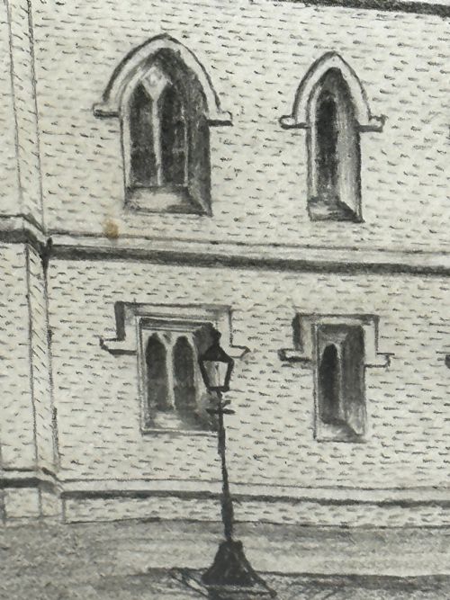 19TH CENTURY DRAWING GISBORNE COURT ST PETERS COLLEGE CAMBRIDGE - ADDITIONAL PHOTO 27
