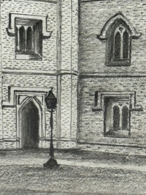 19TH CENTURY DRAWING GISBORNE COURT ST PETERS COLLEGE CAMBRIDGE - ADDITIONAL PHOTO 28