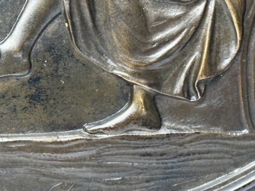 19TH CENTURY COALBROOKDALE BRONZE PLAQUE MOTHER HOLDING HER CHILD - ADDITIONAL PHOTO 12
