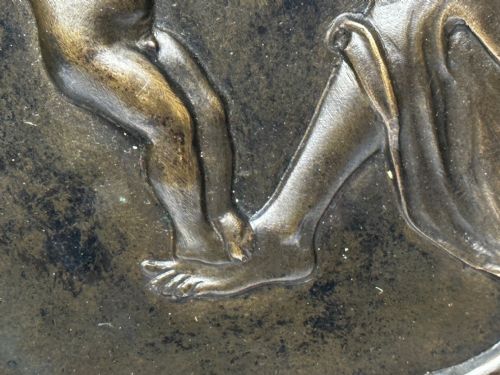 19TH CENTURY COALBROOKDALE BRONZE PLAQUE MOTHER HOLDING HER CHILD - ADDITIONAL PHOTO 18