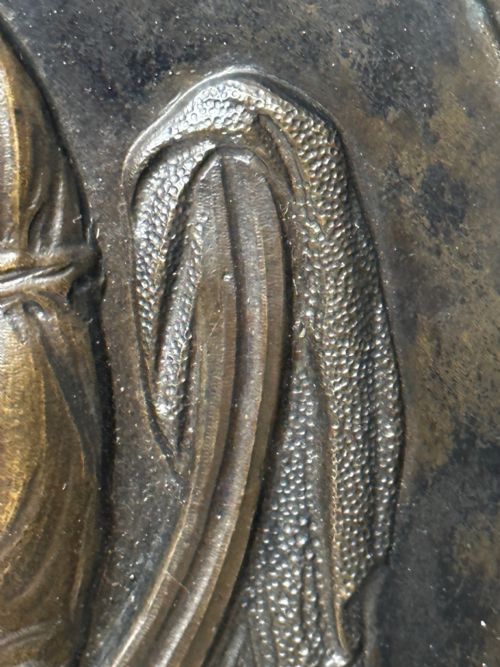 19TH CENTURY COALBROOKDALE BRONZE PLAQUE MOTHER HOLDING HER CHILD - ADDITIONAL PHOTO 23
