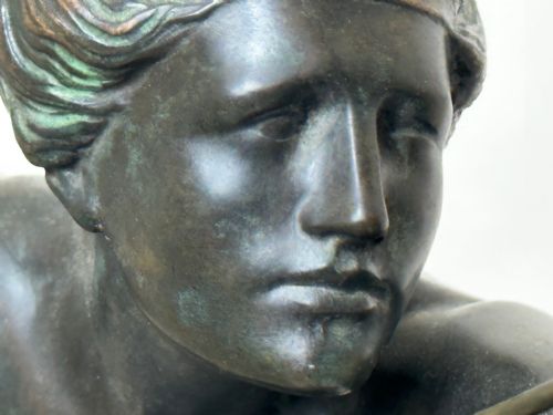 BRONZE SCULPTURE DIANA GODDESS HOLDING BOW ARROW SIGNED R HENN - ADDITIONAL PHOTO 20