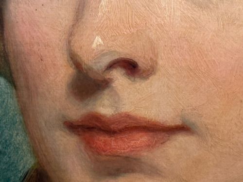 VICTORIAN OIL PAINTING LADY SARAH SOPHIA WOOD NE CLARK BY JOHN WOOD - ADDITIONAL PHOTO 12