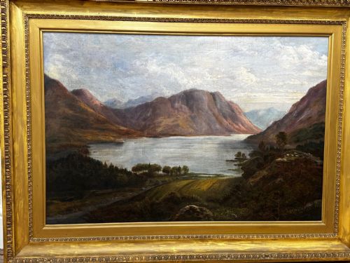 PAINTING LAKE DISTRICT CRUMMOCK WATER BY WILLIAM MITCHELL OF MARYPORT - ADDITIONAL PHOTO 2