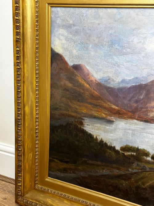 PAINTING LAKE DISTRICT CRUMMOCK WATER BY WILLIAM MITCHELL OF MARYPORT - ADDITIONAL PHOTO 3