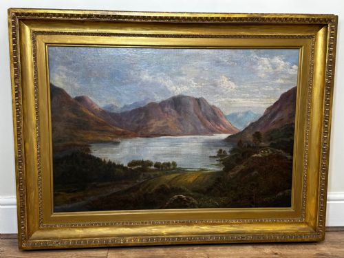PAINTING LAKE DISTRICT CRUMMOCK WATER BY WILLIAM MITCHELL OF MARYPORT - ADDITIONAL PHOTO 4