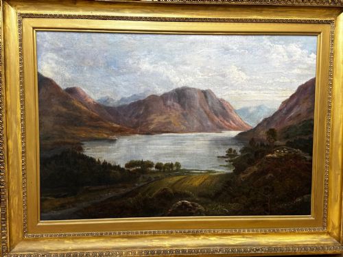 PAINTING LAKE DISTRICT CRUMMOCK WATER BY WILLIAM MITCHELL OF MARYPORT - ADDITIONAL PHOTO 5