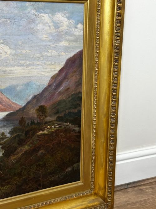PAINTING LAKE DISTRICT CRUMMOCK WATER BY WILLIAM MITCHELL OF MARYPORT - ADDITIONAL PHOTO 6