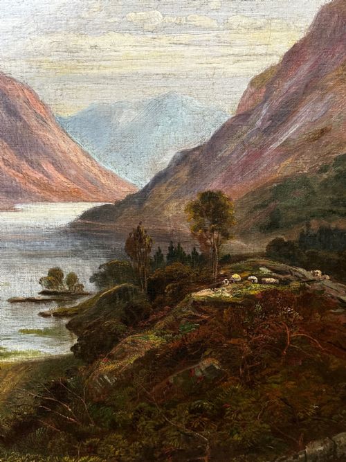 PAINTING LAKE DISTRICT CRUMMOCK WATER BY WILLIAM MITCHELL OF MARYPORT - ADDITIONAL PHOTO 13