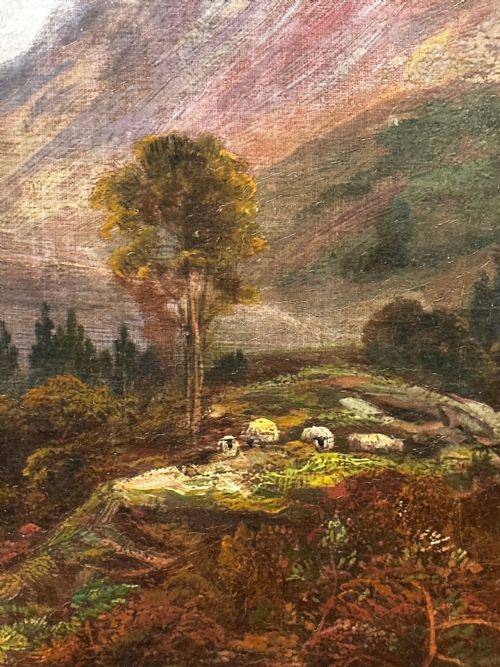 PAINTING LAKE DISTRICT CRUMMOCK WATER BY WILLIAM MITCHELL OF MARYPORT - ADDITIONAL PHOTO 14