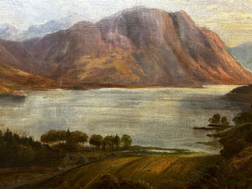 PAINTING LAKE DISTRICT CRUMMOCK WATER BY WILLIAM MITCHELL OF MARYPORT - ADDITIONAL PHOTO 17