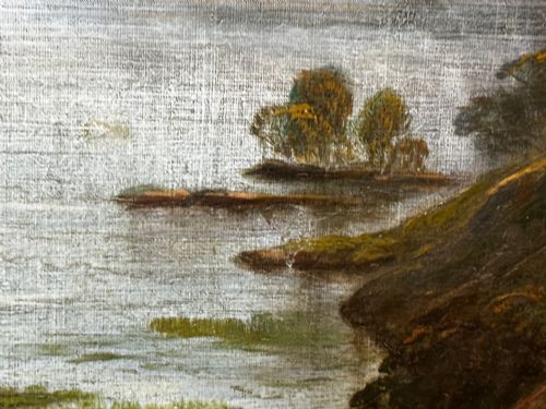 PAINTING LAKE DISTRICT CRUMMOCK WATER BY WILLIAM MITCHELL OF MARYPORT - ADDITIONAL PHOTO 19