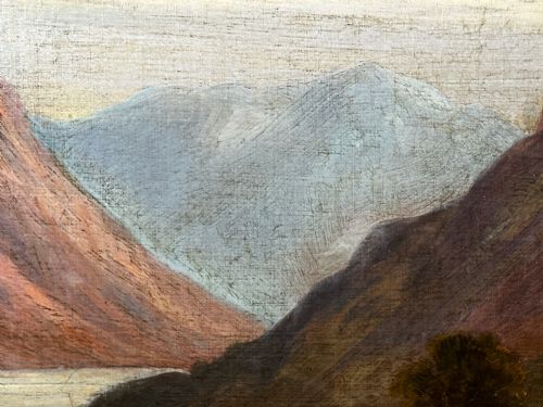 PAINTING LAKE DISTRICT CRUMMOCK WATER BY WILLIAM MITCHELL OF MARYPORT - ADDITIONAL PHOTO 20
