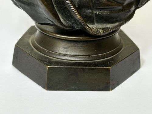 19TH CENTURY JOHN MILTON SCULPTURE SIGNED FRENCH ERNESTEUGNE HIOLLE - ADDITIONAL PHOTO 2