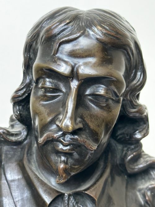 19TH CENTURY JOHN MILTON SCULPTURE SIGNED FRENCH ERNESTEUGNE HIOLLE - ADDITIONAL PHOTO 3