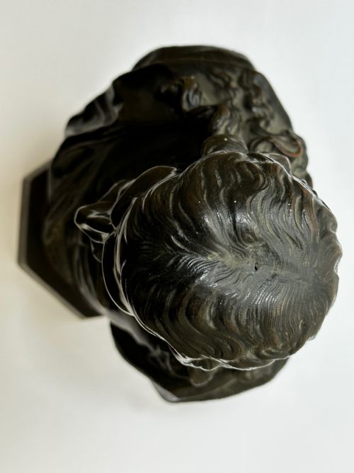 19TH CENTURY JOHN MILTON SCULPTURE SIGNED FRENCH ERNESTEUGNE HIOLLE - ADDITIONAL PHOTO 4