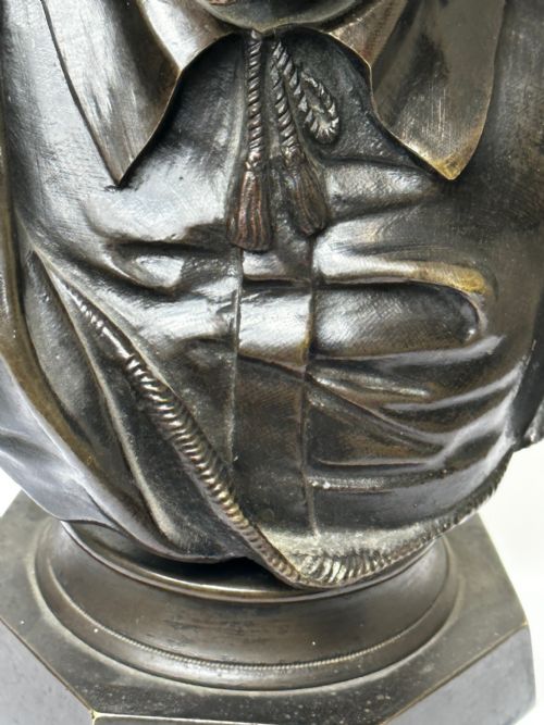 19TH CENTURY JOHN MILTON SCULPTURE SIGNED FRENCH ERNESTEUGNE HIOLLE - ADDITIONAL PHOTO 9