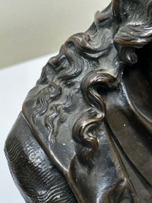 19TH CENTURY JOHN MILTON SCULPTURE SIGNED FRENCH ERNESTEUGNE HIOLLE - ADDITIONAL PHOTO 12