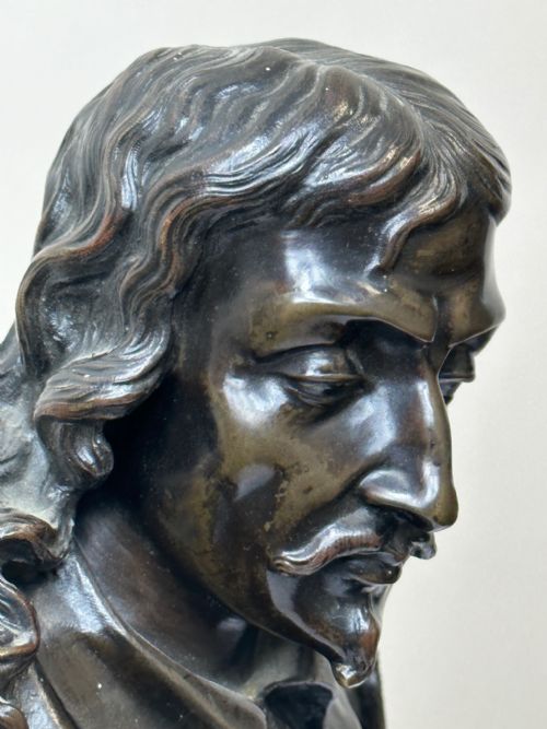 19TH CENTURY JOHN MILTON SCULPTURE SIGNED FRENCH ERNESTEUGNE HIOLLE - ADDITIONAL PHOTO 13