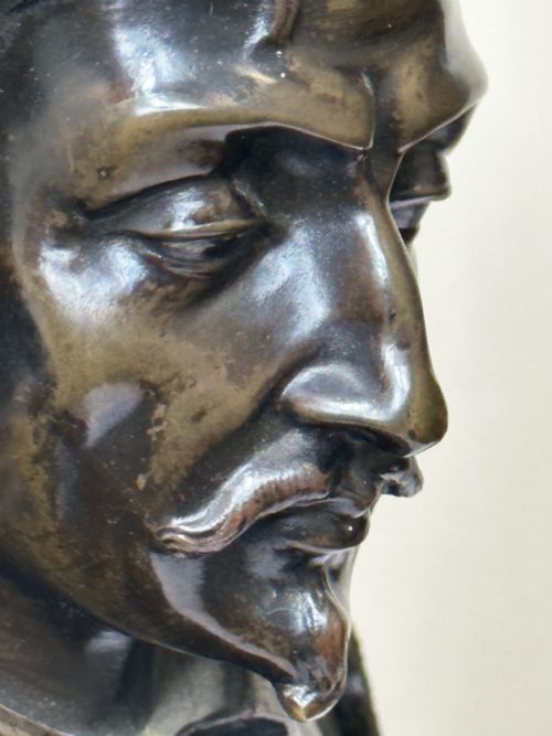 19TH CENTURY JOHN MILTON SCULPTURE SIGNED FRENCH ERNESTEUGNE HIOLLE - ADDITIONAL PHOTO 14