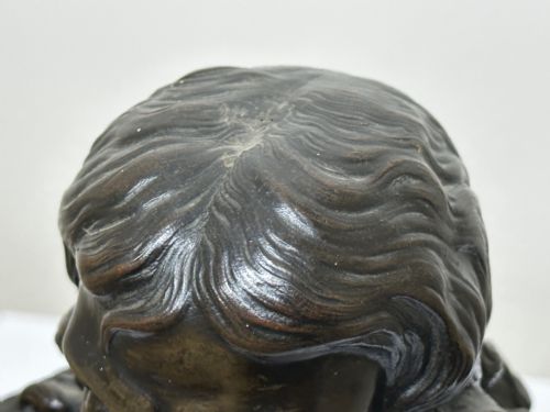19TH CENTURY JOHN MILTON SCULPTURE SIGNED FRENCH ERNESTEUGNE HIOLLE - ADDITIONAL PHOTO 19