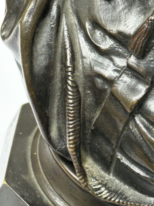 19TH CENTURY JOHN MILTON SCULPTURE SIGNED FRENCH ERNESTEUGNE HIOLLE - ADDITIONAL PHOTO 21