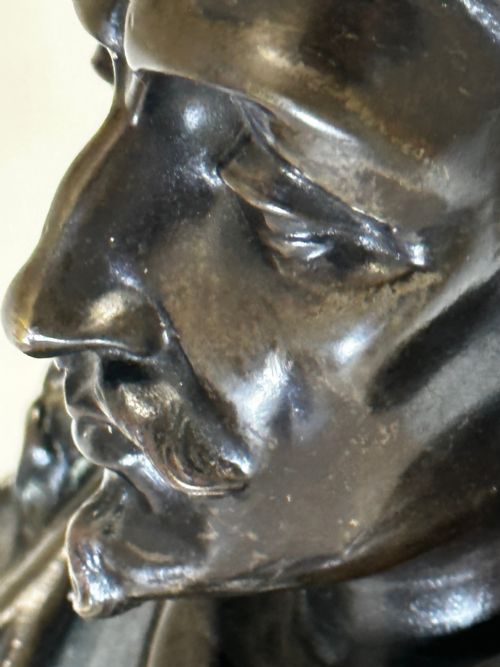 19TH CENTURY JOHN MILTON SCULPTURE SIGNED FRENCH ERNESTEUGNE HIOLLE - ADDITIONAL PHOTO 23