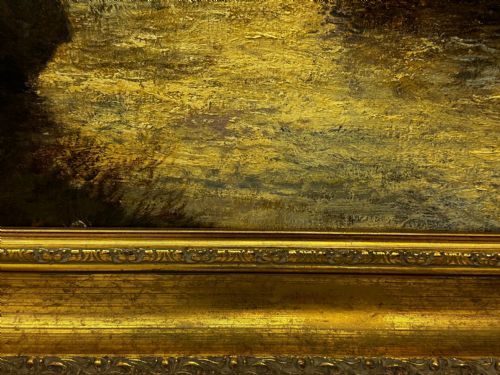 LARGE OIL PAINTING TAW MARSH DARTMOOR DEVON BY ALFRED DE BREANSKI JR - ADDITIONAL PHOTO 7