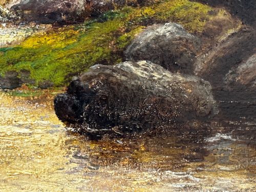 LARGE OIL PAINTING TAW MARSH DARTMOOR DEVON BY ALFRED DE BREANSKI JR - ADDITIONAL PHOTO 17
