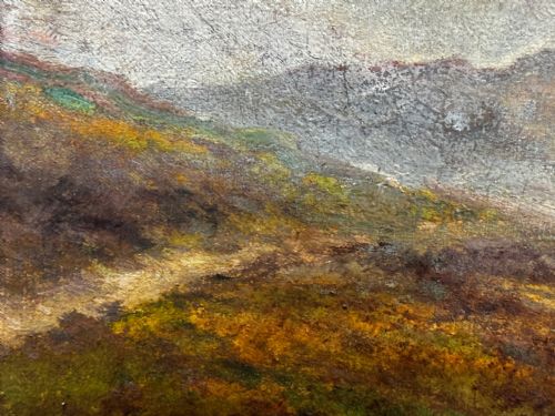 LARGE OIL PAINTING TAW MARSH DARTMOOR DEVON BY ALFRED DE BREANSKI JR - ADDITIONAL PHOTO 22