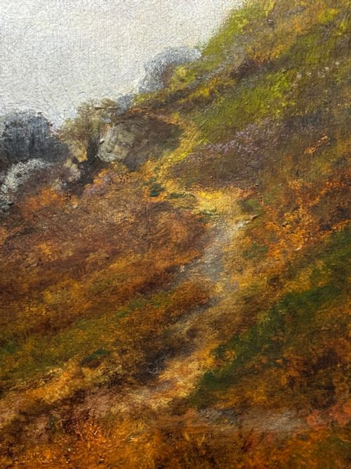 LARGE OIL PAINTING TAW MARSH DARTMOOR DEVON BY ALFRED DE BREANSKI JR - ADDITIONAL PHOTO 29