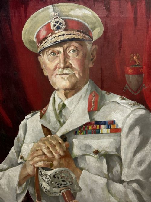 OIL PAINTING MILITARY MAJOR GENERAL BRITISH RAJ INDIAN ARMY OFFICER - ADDITIONAL PHOTO 8