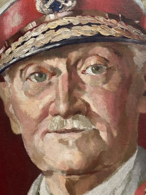 OIL PAINTING MILITARY MAJOR GENERAL BRITISH RAJ INDIAN ARMY OFFICER - ADDITIONAL PHOTO 21