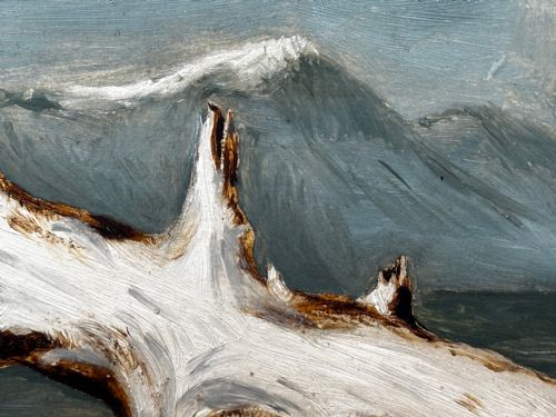 OIL PAINTING WINTER MONARCH STARLIT SKY FOLLOWER CLARENCE HENRY ROE - ADDITIONAL PHOTO 27