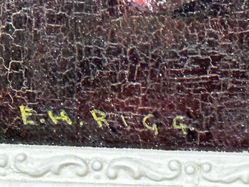 OIL PAINTING GARDEN ROSES BY ERNEST HIGGINS RIGG STAITHES GROUP - ADDITIONAL PHOTO 9