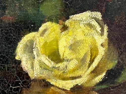 OIL PAINTING GARDEN ROSES BY ERNEST HIGGINS RIGG STAITHES GROUP - ADDITIONAL PHOTO 10