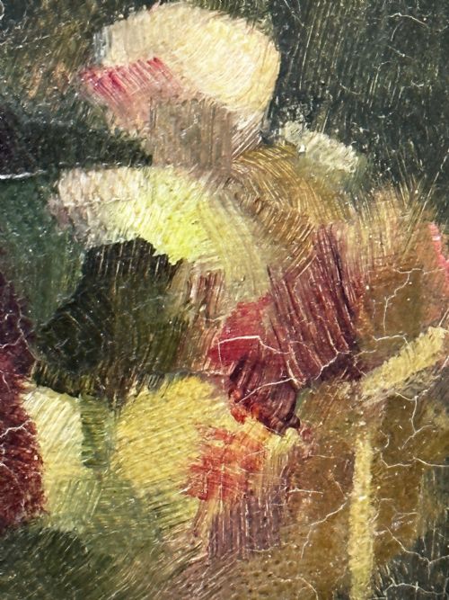 OIL PAINTING GARDEN ROSES BY ERNEST HIGGINS RIGG STAITHES GROUP - ADDITIONAL PHOTO 14