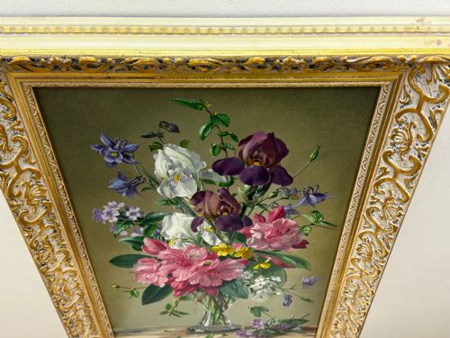 OIL PAINTING FLOWERS LILIES IRISES LILACS HIBISCUS BY ALBERT WILLIAMS - ADDITIONAL PHOTO 13