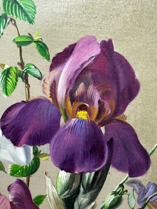 OIL PAINTING FLOWERS LILIES IRISES LILACS HIBISCUS BY ALBERT WILLIAMS - ADDITIONAL PHOTO 27
