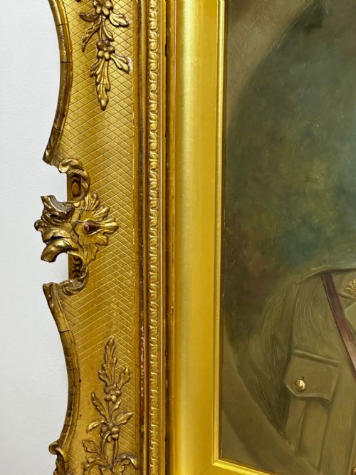 WW1 OIL PAINTING PORTRAIT YOUNG GENTLEMEN BRITISH ARMY SOLDIER C1915 - ADDITIONAL PHOTO 5