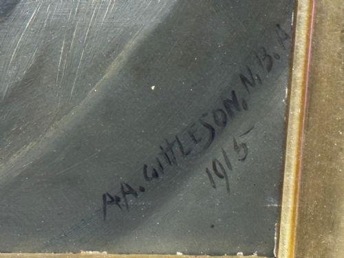 WW1 OIL PAINTING PORTRAIT YOUNG GENTLEMEN BRITISH ARMY SOLDIER C1915 - ADDITIONAL PHOTO 6