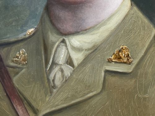 WW1 OIL PAINTING PORTRAIT YOUNG GENTLEMEN BRITISH ARMY SOLDIER C1915 - ADDITIONAL PHOTO 10