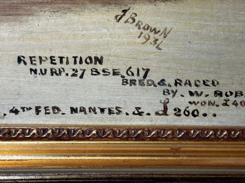 OIL PAINTING CHAMPION BIRD REPETITION PIGEON BY J BROWN BRED RACED - ADDITIONAL PHOTO 15